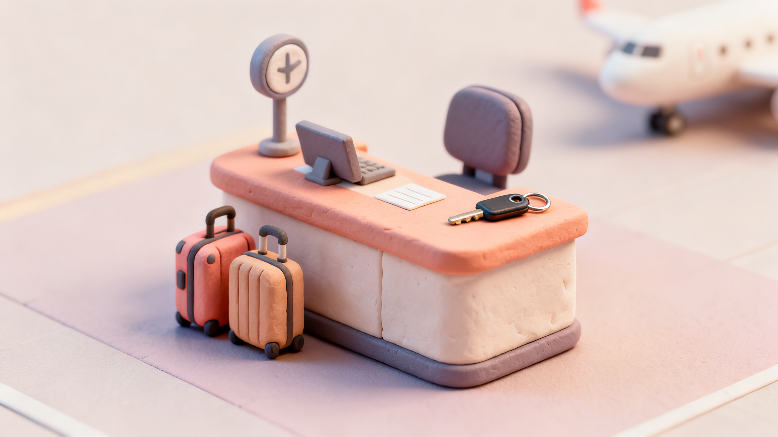 Clay diorama illustrating Remote-Worker Health Coverage  What to Confirm by State