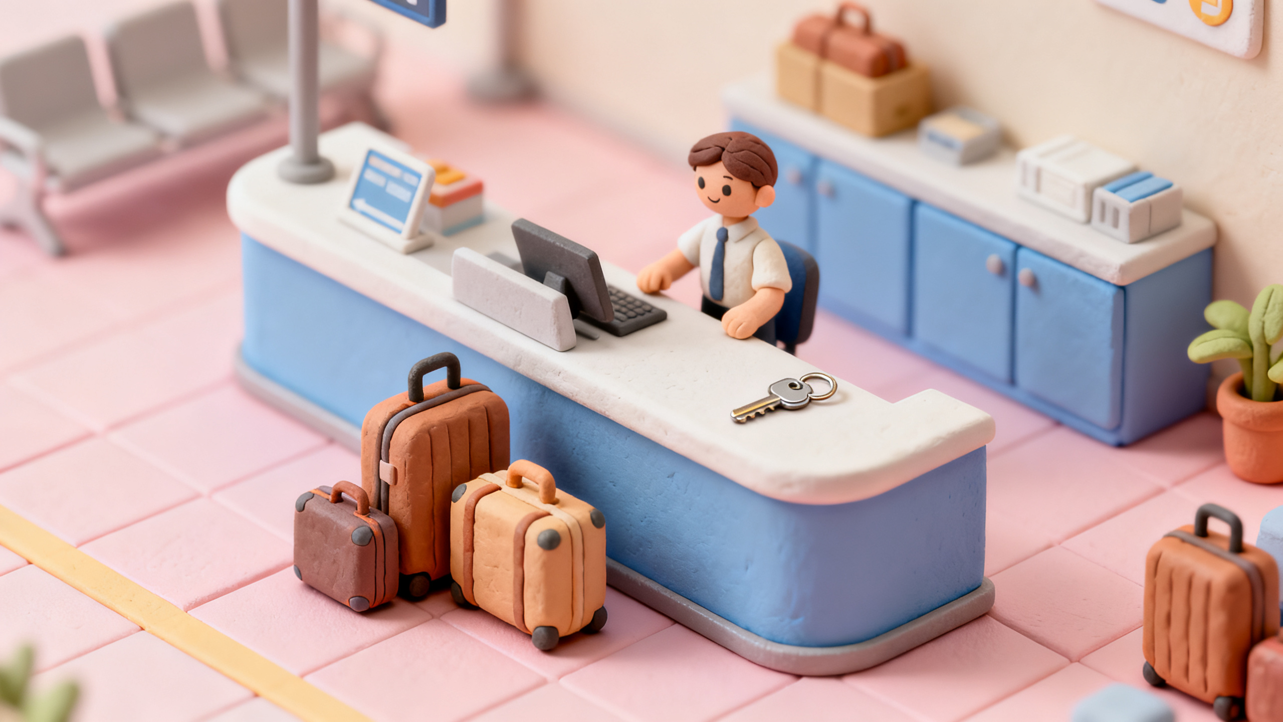 Clay diorama illustrating Translating Broker Jargon in a Renewal Meeting Clay diorama illustrating Translating Broker Jargon in a Renewal Meeting
